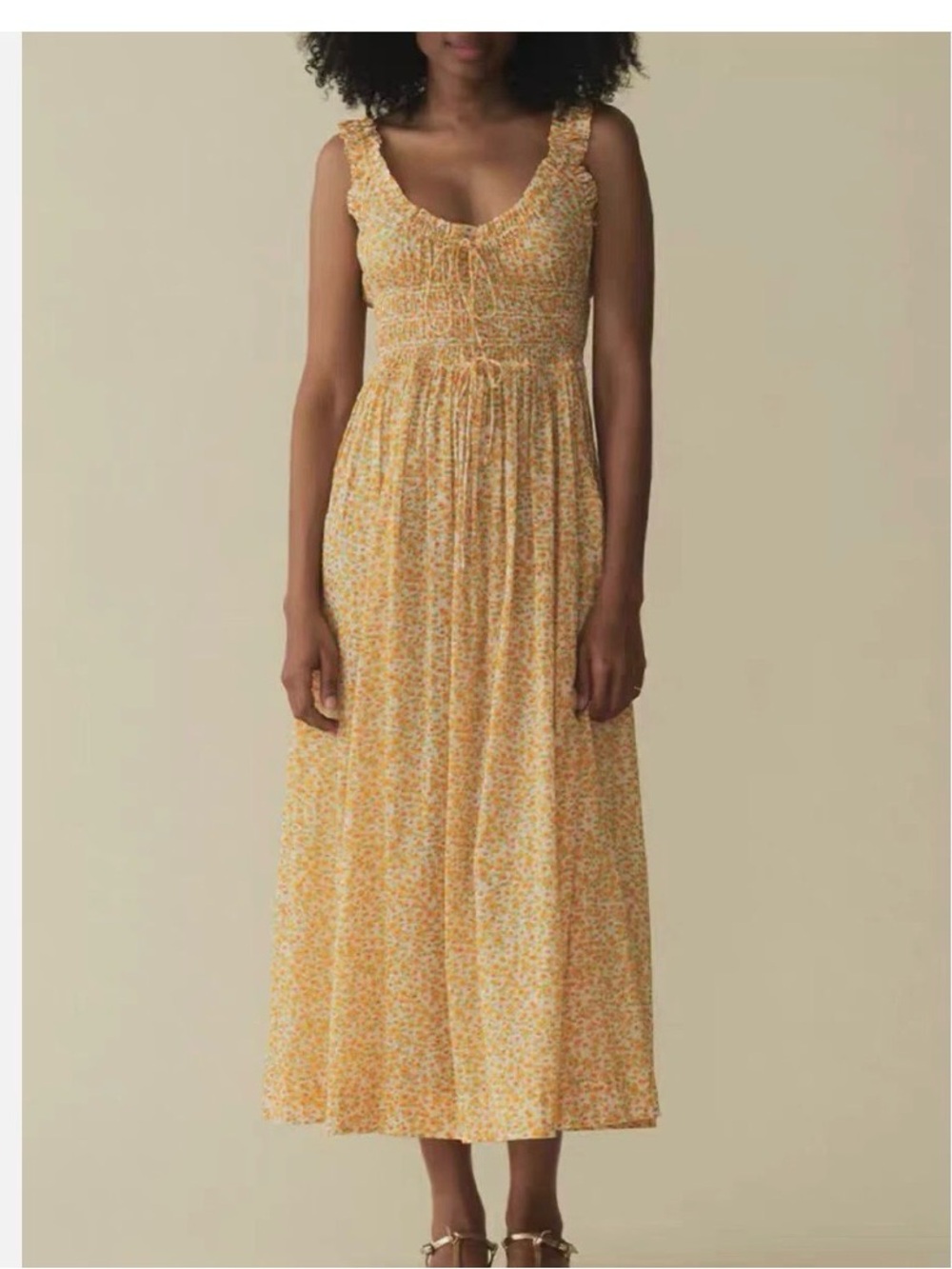 Doen Emmaretta Size M - Floral Smocked Maxi Dress